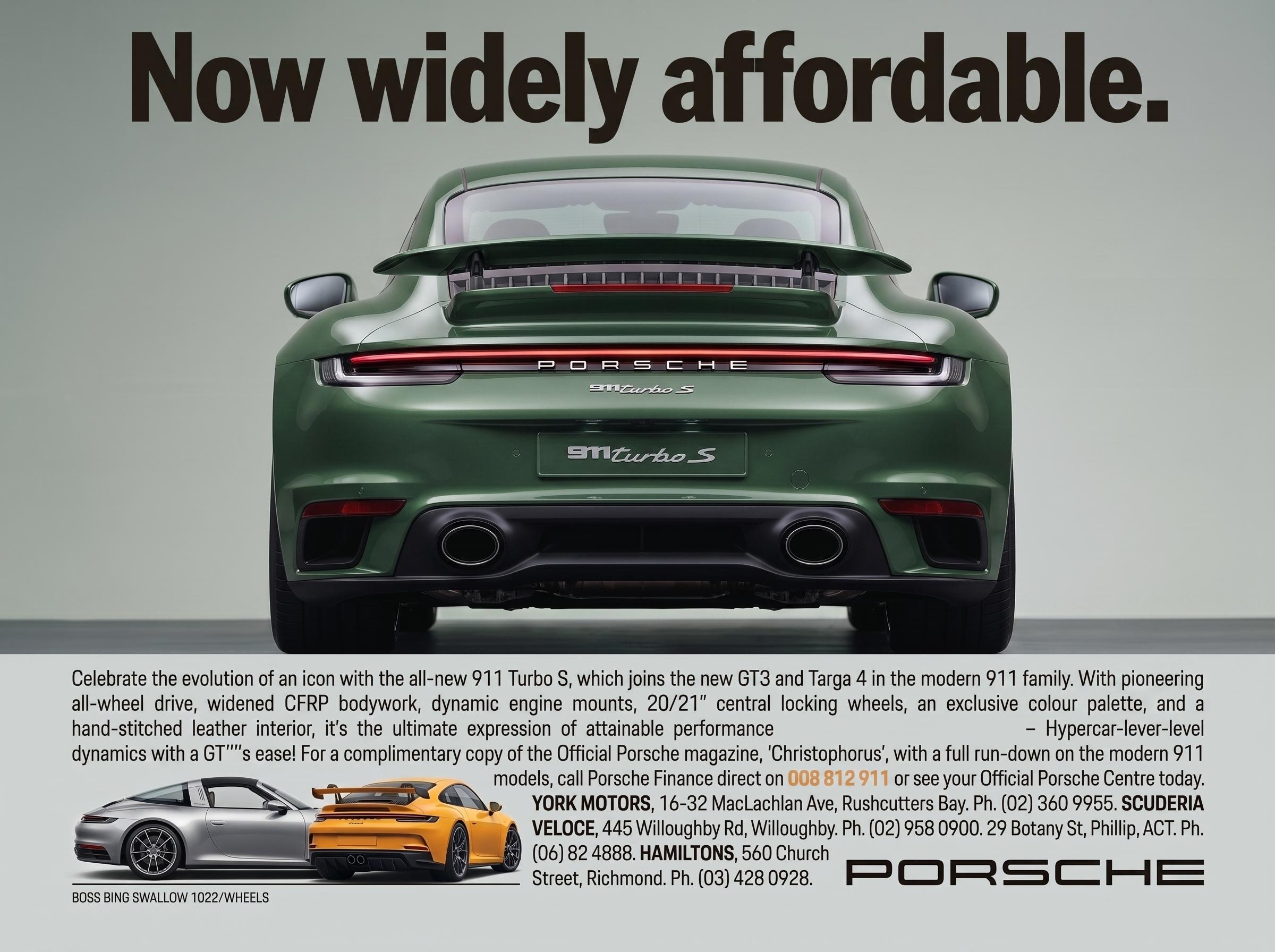 Porsche 911 Turbo S in motion, mirror-finish ceramic-coated paint reflecting the road — Obsidian Surface Lab